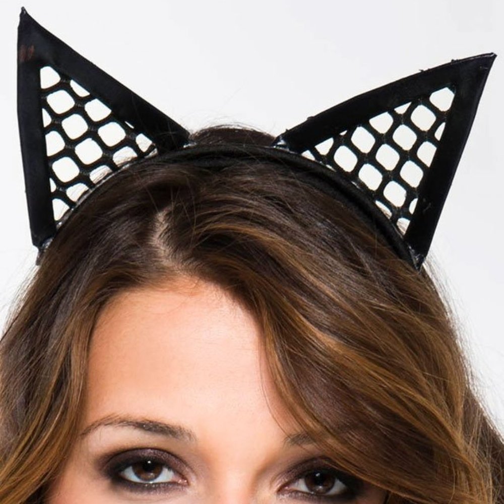 Vicky Fishnet Black Headband